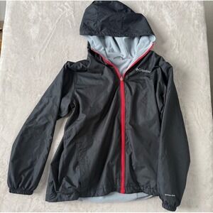 Columbia Black Utility Jacket with Red Accents